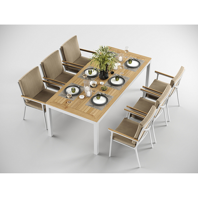 Стол Gardenini Premium Bella 220 Белый 