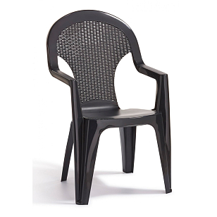 Стул Keter Santana графит для дачи Стул Keter Santana графит, садовая мебель