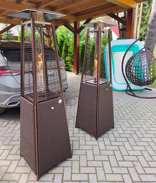 Уличный газовый обогреватель WWT 13I Rotang Brown Mini, уличное оборудование
