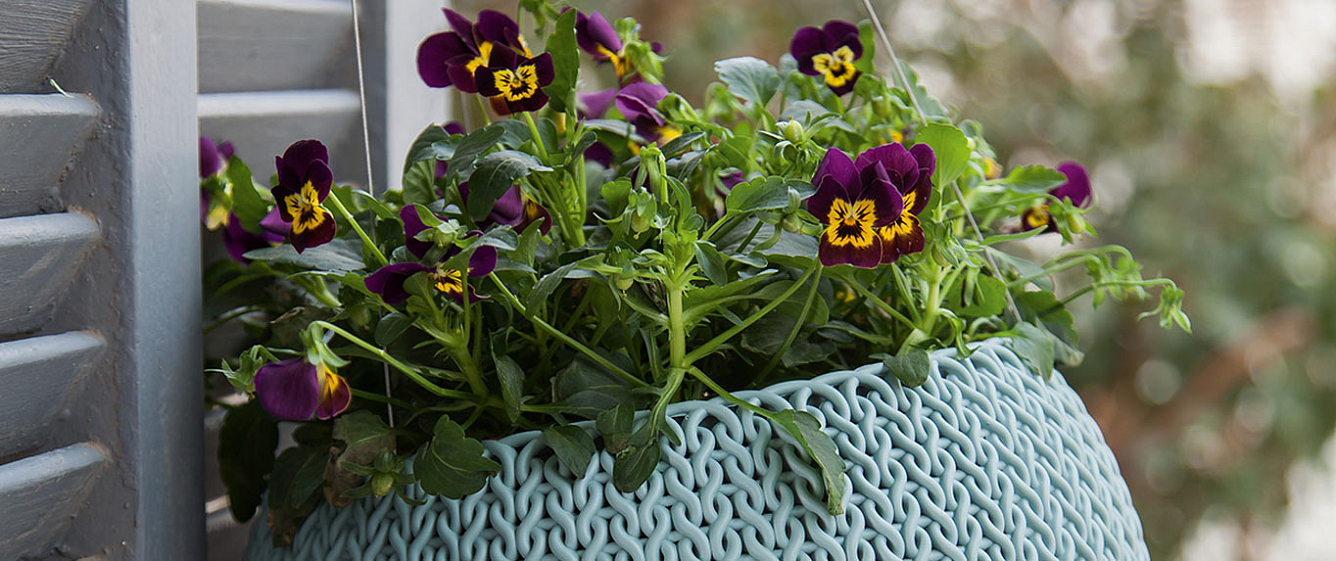 Кашпо Keter Cozies S подвесное Цвет: серый 