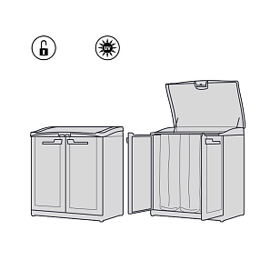 Шкаф для хранения на улице Keter Moby compact, садовая мебель