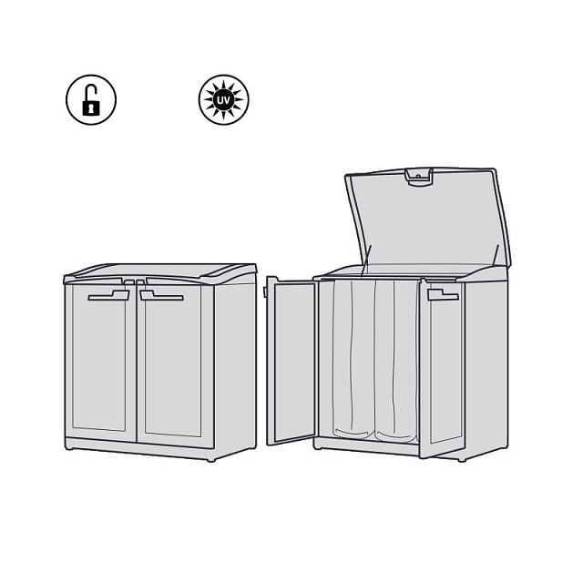 Шкаф для хранения на улице Keter Moby compact 