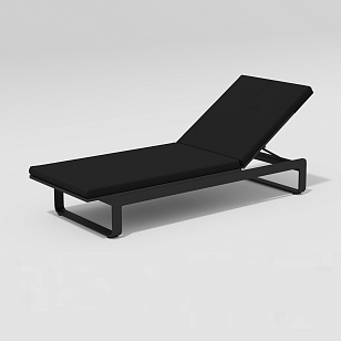 Шезлонг Gardenini Villino black, садовая мебель