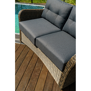 Диван двухместный Lite Venezia Цвет: коричневый, садовая мебель