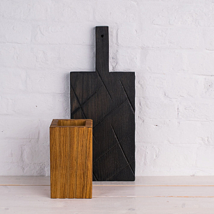 Набор "Хлеб" разделочная доска + ваза Цвет: тёмный + светлый, товары для загородного дома