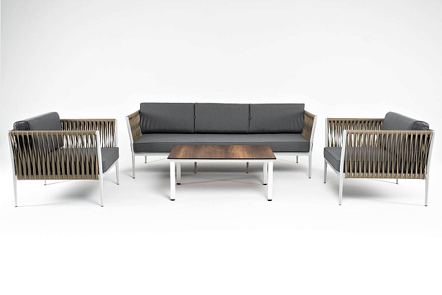 Лаунж-зона 4SIS Касабланка на 5 персон из роупа Цвет: серый 