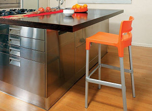 Стул барный Scab Design Divo Цвет: оранжевый, садовая мебель