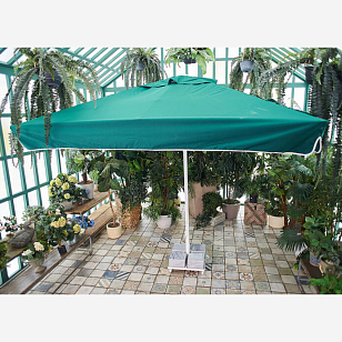 Зонт Lite Mistral 300 квадратный с воланом Цвет: темно-зеленый, садовая мебель