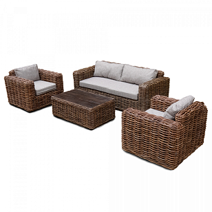Комплект мебели из натурального ротанга Kvimol 2011, садовая мебель