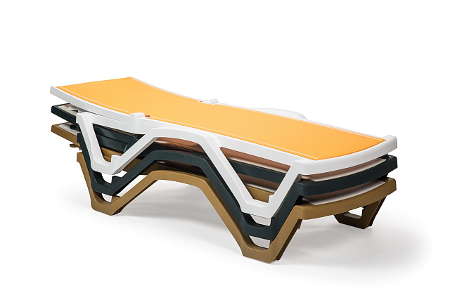 Шезлонг Tilia Shell без подлокотников Цвет Белый айвори, хаки 