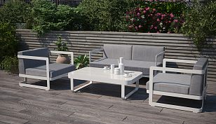 Лаунж зона Gardenini Villino White, садовая мебель