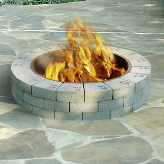 Очаг на дачу из камня G&M Серый 