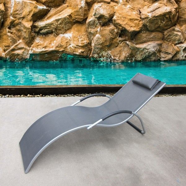 Шезлонг Lite Rossa Silver Black 