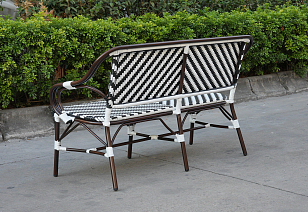 Диван двухместный 4SIS Кабри, цвет черно-белый, садовая мебель
