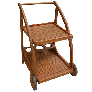 Сервировочный столик-тележка из акации Lite natur, садовая мебель
