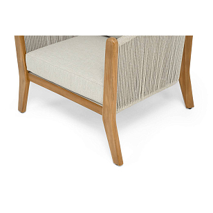 Кресло 4SIS Сидней, каркас бежевый, роуп бежевый, ткань бежевая, садовая мебель