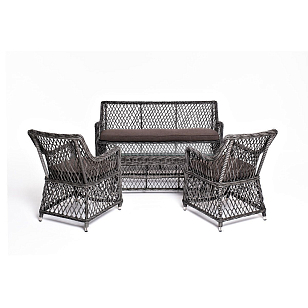 Лаунж-зона 4SIS Асти на 4 персоны, цвет графит, садовая мебель