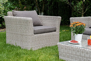 Лаунж зона 4SIS Капучино, цвет бежевый для дачи Лаунж зона 4SIS Капучино, цвет бежевый, садовая мебель