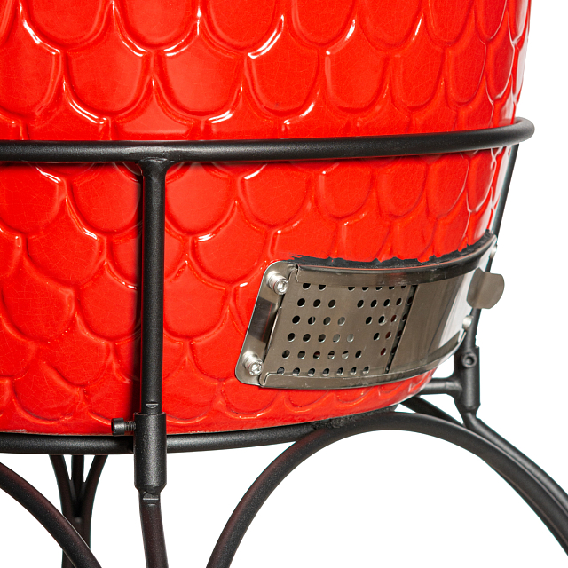 керамический угольный гриль dinoegg classic red