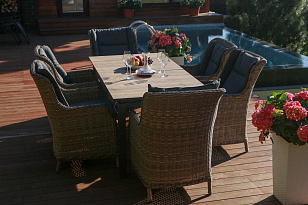 Кресло Lite Bergamo коричневый для дачи Кресло Lite Bergamo коричневый, садовая мебель