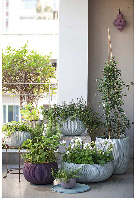 Кашпо Keter Cozies M подвесное Цвет: коричневый 