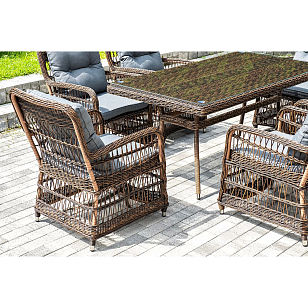 Обеденная группа 4SIS Цесена Цвет: коричневый, садовая мебель