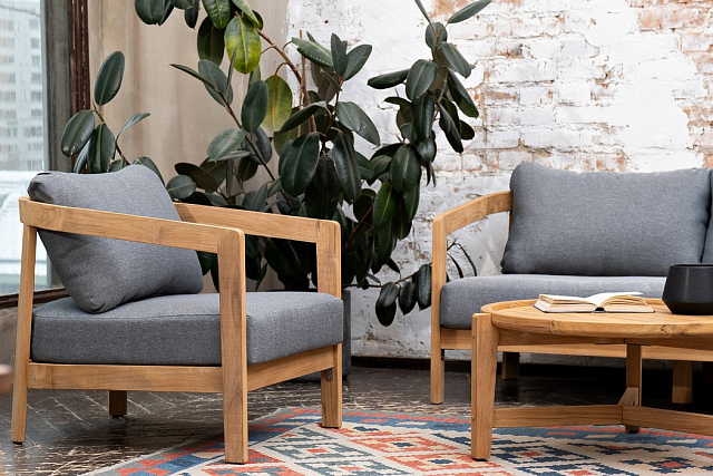 Кофейный стол из тика Joygarden Aspen 