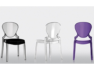 Стул Pedrali Queen Цвет: фиолетовый для дачи Стул Pedrali Queen Цвет: фиолетовый, садовая мебель