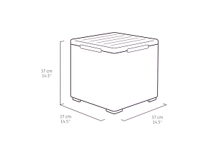 Ящик для хранения с крышкой Keter Vigo графит для дачи Ящик для хранения с крышкой Keter Vigo графит, садовая мебель