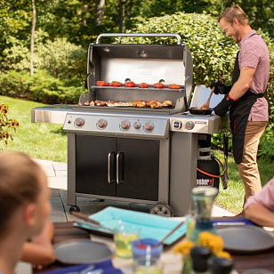 гриль газовый weber genesis ii ep-435 gbs, черный