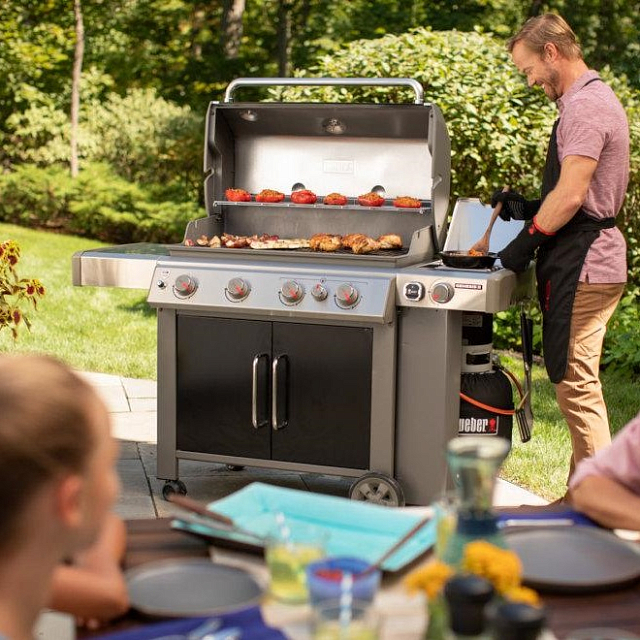 гриль газовый weber genesis ii ep-435 gbs, черный
