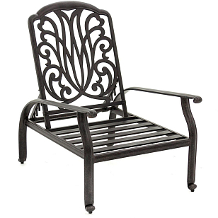 Шезлонг Вишневый Садъ Классик с пуфом, садовая мебель