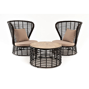 Кофейный комплект 4SIS Парма, цвет бронзовый, садовая мебель