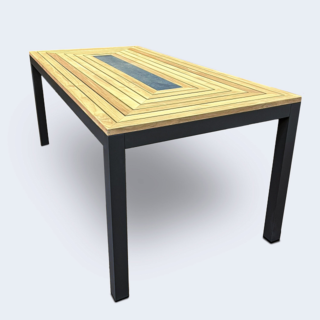 Стол Ideal Patio Egmont 180 Цвет: темно-серый, натуральный 