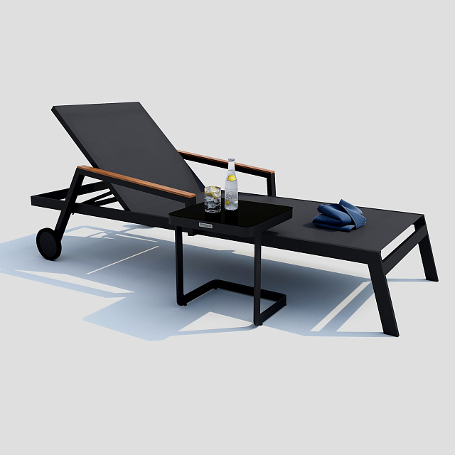 Шезлонг Ideal Patio Sponda Цвет: карбон, серый 