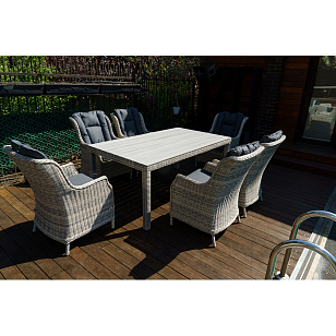 Обеденный стол Lite Venezia 180 серый, садовая мебель