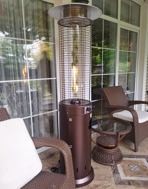 Уличный газовый обогреватель WWT 13D Pro Brown mini 