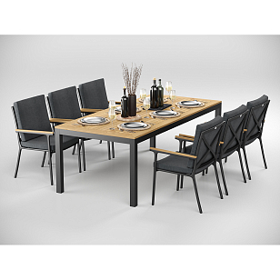 Стул Gardenini Premium Calma S Карбон / Темно-серый, садовая мебель