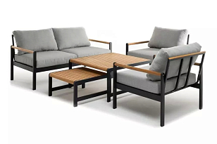 Диванная группа из алюминия Joygarden Maya M Цвет: темный графит, садовая мебель