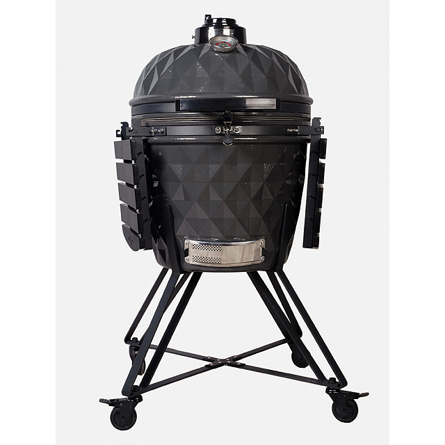 гриль керамический diamond egg xl pro цвет: серый