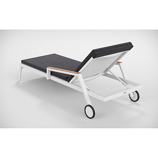 Шезлонг Gardenini Sogno S Белый / Антрацит, садовая мебель