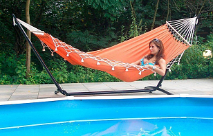 Гамак одноместный Lite Tango оранжевый (без каркаса) для отдыха за городом Гамак одноместный Lite Tango оранжевый (без каркаса) для хобби и пикника