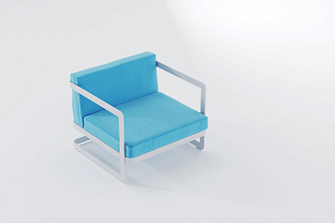 Лаунж зона Gardenini Villino Blue, садовая мебель