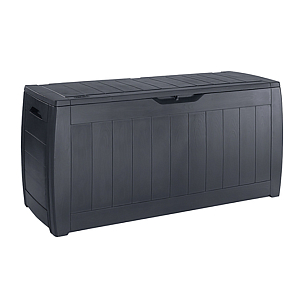 Ящик для хранения с крышкой Hollywood 270 л антрацит для дачи Ящик для хранения с крышкой Hollywood 270 л антрацит, садовая мебель