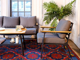 Диван Joygarden Concorde двухместный темный графит для дачи Диван Joygarden Concorde двухместный темный графит, садовая мебель