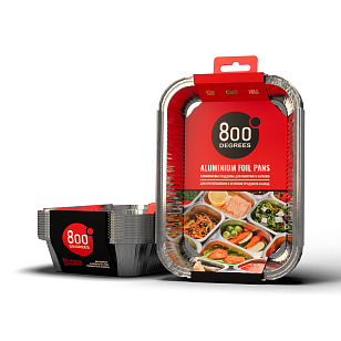 Алюминиевые поддоны 800 Degrees Foil Pans M-size, 10 шт для сада