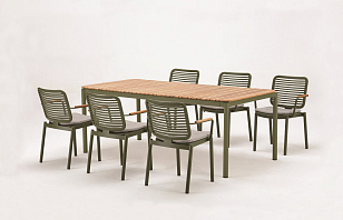 Кресло с подушкой Tagliamento Armona Цвет: зеленый, светло-серый, садовая мебель