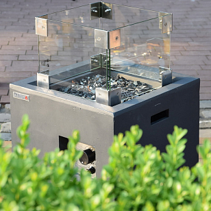 Уличный газовый камин Clifton Compact Square Slate, уличное оборудование