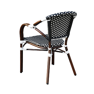 Обеденная группа на 4 персоны 4SIS Кабри, цвет черно-белый, садовая мебель