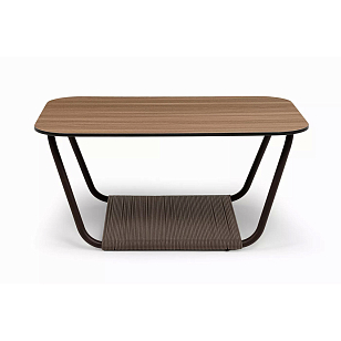 Стол журнальный 4SIS Гранада 90 х 60, каркас коричневый, роуп коричневый, столешница дуб для дачи Стол журнальный 4SIS Гранада 90 х 60, каркас коричневый, роуп коричневый, столешница дуб, садовая мебель